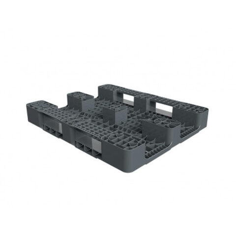 Поддон перфорированный пластиковый поддон 1200х1000х150 на 2-х полозьях серый. (02.103.91)