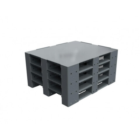 Поддон сплошной пластиковый 1200х1000х150 на 3-х полозьях. (02.114F.91.PEF)