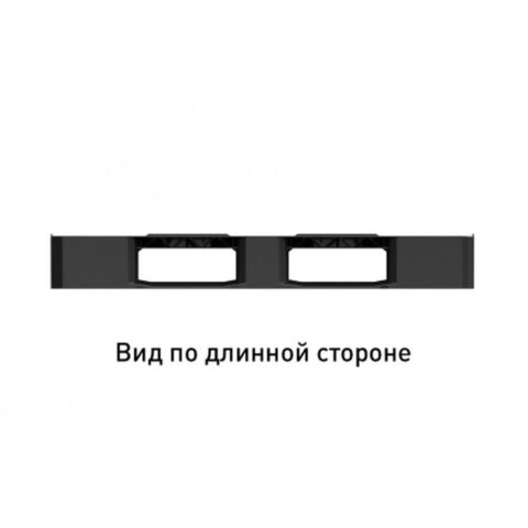 Поддон сплошной пластиковый 1200х800х150 на 2-х полозьях черный. (02.105F.99.PE.R)