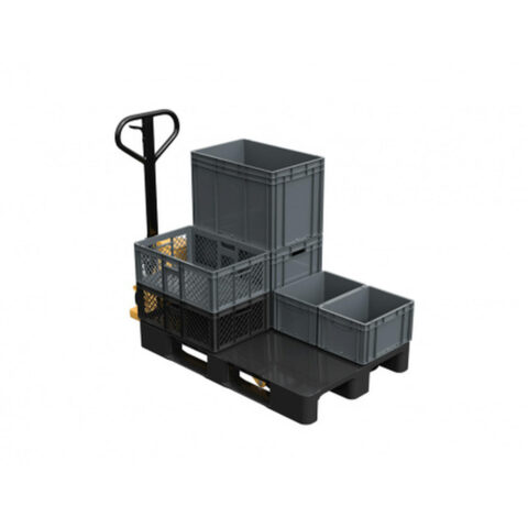 Поддон сплошной пластиковый 1200х800х150 на 2-х полозьях черный. (02.105F.99.PE.R)